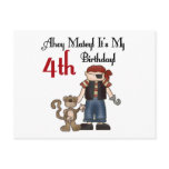 Ahoy Matey Pirate 4th Birthday Tshirts and Gifts Postcard