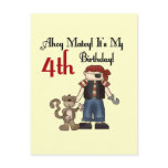 Ahoy Matey Pirate 4th Birthday Tshirts and Gifts Postcard