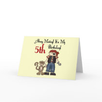 Ahoy Matey Pirate 5th Birthday Greeting Card