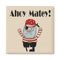Ahoy Matey Pirate Refrigerator Magnets