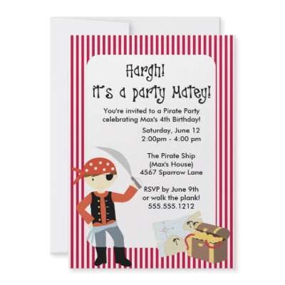 {ahoy, matey!} pirate party invitation by simplysostylish
