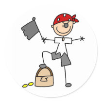 Ahoy Matey Pirate Sticker by stick_figures Ahoy Matey Pirate Sticker