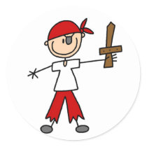 Ahoy Matey Pirate Sticker by stick_figures Ahoy Matey Pirate Sticker