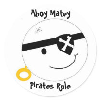 Ahoy Matey, Pirates Rule stickers by seashell2 Ahoy Matey, Pirates Rule stickers