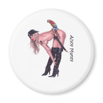 ahoy matey - sexy pirate fridge magnet