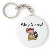 Ahoy Matey Teddy Bear Pirate Keychain