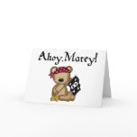 Ahoy Matey Teddy Bear Pirate Notecard