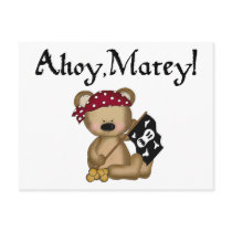 Ahoy Matey Teddy Bear Pirate Postcard