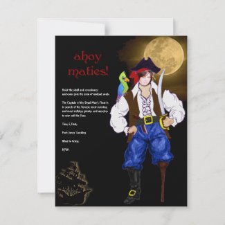 Ahoy Maties! Pirate Halloween Party invitation