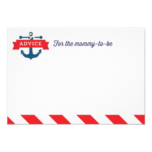 Ahoy! Nautical Baby Shower Advice Card Game