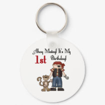 Ahoy Pirate First Birthday Tshirts and Gifts keychains by kids_birthdays Ahoy Pirate First Birthday Tshirts and Gifts keychains