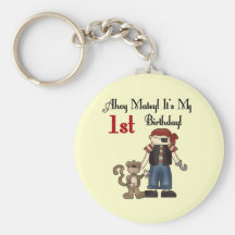 Ahoy Pirate First Birthday Tshirts and Gifts Key Chains