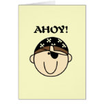 Ahoy Pirate Tshirts and Gifts Greeting Cards
