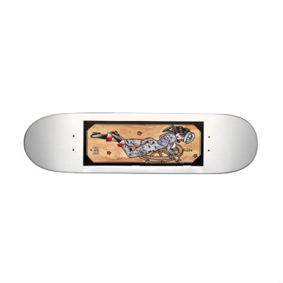 "AHOY" CUSTOM SKATE BOARD by TattooBrad