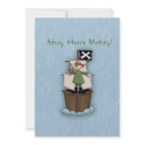 Ahoy There Matey Thank you note Custom Invites