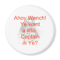 Ahoy wench fridge magnet