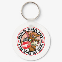 AIDS and HIV Can Kiss My Ass keychains