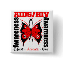 Aids Awareness Butterfly Pins