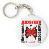 Aids Awareness Butterfly Key Chain