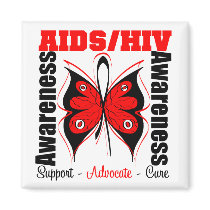 Aids Awareness Butterfly Fridge Magnets