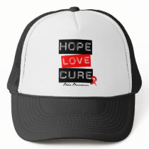 Aids Awareness Hope Love Cure Trucker Hats