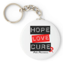 Aids Awareness Hope Love Cure Key Chain