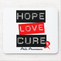 Aids Awareness Hope Love Cure Mouse Mats
