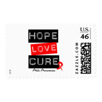 Aids Awareness Hope Love Cure Postage