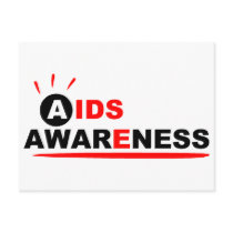 Aids Awareness (Rd/Blk) Post Cards