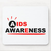 Aids Awareness (Red Blk) Mouse Mats