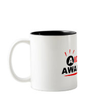 Aids Awareness (Red Blk) Coffee Mugs