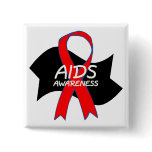 Aids Awareness Ribbon Pinback Button