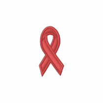Aids Awareness Ribbon embroidered shirts