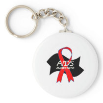 Aids Awareness Ribbon Key Chains