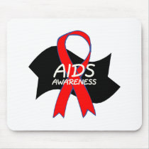 Aids Awareness Ribbon Mouse Pad