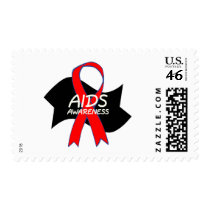 Aids Awareness Ribbon Stamps