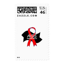 Aids Awareness Ribbon (Red/Blk) postage by CelebrationZazzle Aids Awareness Ribbon (Red/Blk) postage