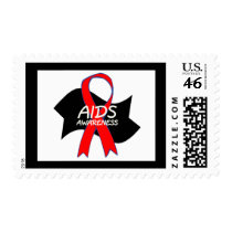 Aids Awareness Ribbon (Red/Blk) postage by CelebrationZazzle Aids Awareness Ribbon (Red/Blk) postage