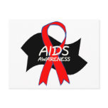 Aids Awareness Ribbon (Red/Blk) Postcards