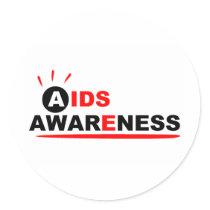 Aids Awareness Round Sticker