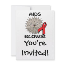 AIDS Blows Awareness Design Personalized Invites