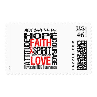 AIDS Can't Take My Hope Collage Stamp by giftsforawareness