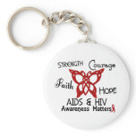 AIDS Celtic Butterfly 3 Key Chains