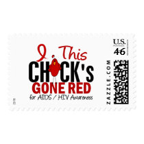 AIDS Chick Gone Red Postage Stamp