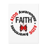 AIDS Faith Grunge Butterfly Post Card