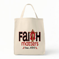 AIDS Faith Matters Cross 1 Tote Bags