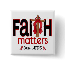 AIDS Faith Matters Cross 1 Pin