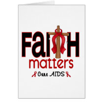 AIDS Faith Matters Cross 1 Greeting Card