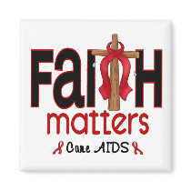 AIDS Faith Matters Cross 1 Magnets