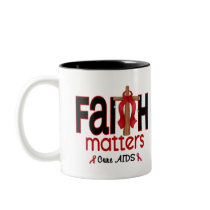 AIDS Faith Matters Cross 1 Coffee Mug